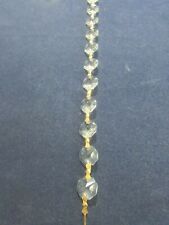 65 feet AAA  CUT CRYSTAL 30 % LEAD CHANDELIER CHAIN PARTS PRISM GOLD picture