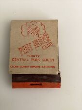 Lion Matchbook Penthouse Club Central Park South NYC New York City Food  Vintage picture