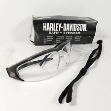 Harley Davidson Motorcycle Safety Eyewear Glasses w/ Neck Strap Clear Lens HD400 picture