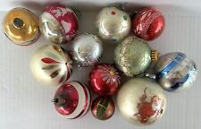 Vintage Christmas Ornaments Mercury Glass Balls Mixed Lot of 12 picture