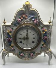Vintage Antique Alt Meissen Art Dresden Porcelain Clock picture