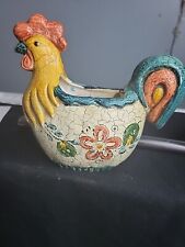 Vintage Ceramic Chicken Deco Planter picture