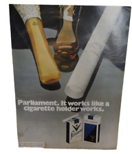 1972 PARLIAMENT CIGARETTES WORK LIKE A HOLDER vintage art print ad picture