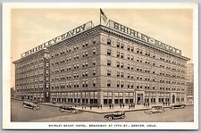 Vtg Denver Colorado CO Hotel Shirley Savoy 1930s Old Linen View Postcard picture