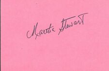Martha Stewart. Legendary business woman. Signed 4x6 card, 1988.  COA picture