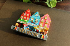 Brick Houses In Bruges, Belgium Tourist Travel Souvenir 3D Resin Fridge Magnet picture