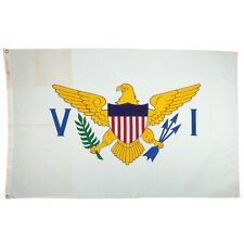 Vintage Cotton US Virgin Islands American Territory Flag USA Old Cloth Large picture