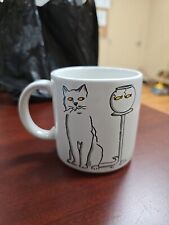 1993 Vintage Studio Q See Food Mug Cat Fish Bowl Cute Coffee Cup Ceramic Pets picture