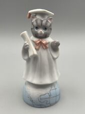 Vintage Kitty Cucumber Graduate Top of the World 1990 Cute Cat Figurine Schmid picture