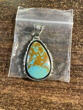 Navajo .stamped 925 Sterling Silver and Turquoise Pendant picture