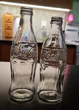 Lot of 2~1970's Clear COCA-COLA Bottles 10 oz(1)No Deposit/No Return(1)No Refill picture