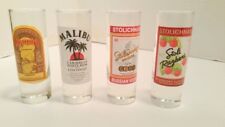 Set of 3 jigger glasses Stolichnaya Russian Vodka, Kahlua, Stolichnaya Rasberry picture