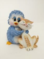 Vntg Sonshine Promises Bluebird W Cat Figurine #7058 Friendship picture