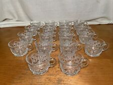 Vintage L.E. Smith Glass Daisy & Button Set Of 18 Punch Cups Mugs 4 Ounces picture