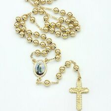 Saint Jude Necklace Rosary. Gold Plated. 26