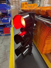 REAL TRAFFIC LIGHT - GLOSS BLACK - BRAND NEW - WIRED W/GE LEDS picture