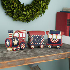 Patriotic Train Tabletop Decoration, Fourth of July, Home Decor, 3 Pieces picture
