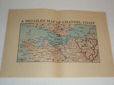 A Detailed Map of Channel Coast Normandy Landings D-Day Allied Invasion Rare Map picture