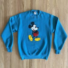 Vtg Mickey Mouse Jerzees Crewneck Sweatshirt Large Teal Disney 90s picture