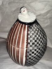 Vintage Vietri Italy Pierrot Jar Italian Art Pottery picture