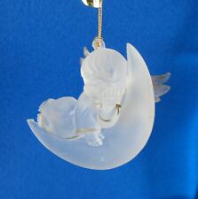 Silvestri Frosted Cherub Angel Resting on the Quarter Moon picture