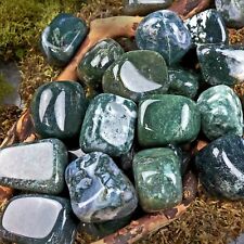 Natural Green Moss Agate Polished Tumbled Stone Healing Crystal Mineral Rock 1PC picture