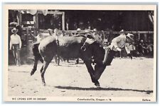 Crawfordsville Oregon OR Postcard Vic Lyons Off Hi Desert Rodeo c1910's picture