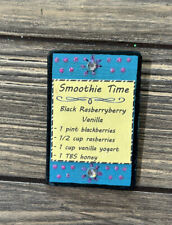Vintage Smoothie Time Recipe Refrigerator Magnet 3” picture