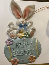 Vintage Easter Bunny Wall Hanger Sign Decoration picture