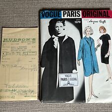 60s VOGUE PARIS ORIGINAL Sewing Pattern JACQUES GRIFFE 1279 Dress Coat UNCUT 14 picture
