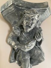 Antique Pair Of Gothic Gargoyle Cast Wall Shelves Matching Pair picture