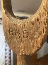 B & O Railroad Antique #3 Coal Shovel. Late 19th/Early 20th Cent. Wooden Handle. picture