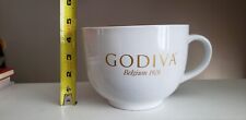 Godiva Belgium 2017 Extra Large 40oz Oversize Coffee Soup Mug Bowl White EUC picture