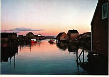 Peggy's Cove Nova Scotia Canada Sunrise Vintage Postcard Unposted picture