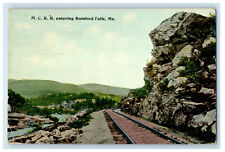 1912 Railway Rocky Scenes, M.C.R.R. Entering Rumford Falls Maine ME Postcard picture