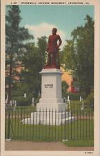 Postcard Stonewall Jackson Monument Lexington VA  picture