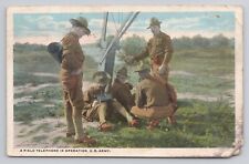 Postcard A Field Telephone In Operation Us Army 1918 picture