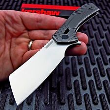 Kershaw Gray Static 8Cr13MoV Cleaver Blade KVT Ball Bearing Folding Pocket Knife picture