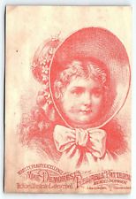 c1880 MME DEMOREST'S RELIABLE PATTERNS NOVELTY BEAUTY VICTORIAN TRADE CARD P108 picture