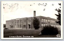 Lincoln School (closed forever) Sunnyside, WA RPPC Postcard 403 picture
