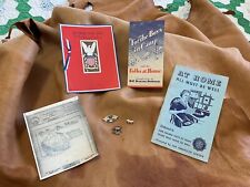 Vintage WWII Son In Service Pins, Booklets, Recipe Book, Service Greeting Card picture