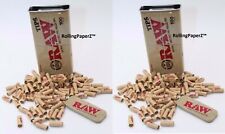 BUY TWO -  100 RAW Pre Rolled Tips in Slide Top Storage Tins 200 tips total picture