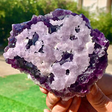 1.81LBNatural transparent purple cubic fluorite mineral crystal /China picture