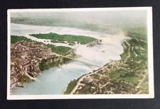 Canada Steamship Lines Aerial Scenic View Niagara Falls Ontario Postcard c1930s picture