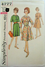 4777 SIMPLICITY c.1960's - Front Buttoned DRESS - Sz 22.5 picture