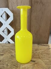 Vintage Otto Brauer for Holmgaard  1960’s Danish yellow cased vase picture