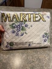 NOS Vtg Martex Full Fitted Sheet Just Violets Floral 50/50 Percale picture