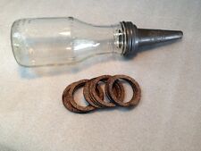 VINTAGE 1 QUART GLASS OIL BOTTLE SPOUT SEAL / GASKET ONLY - THE MASTER - picture