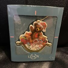 LENOX Baby’s First 1st Christmas 1996 Teddy Bear Porcelain Tree Ornament picture