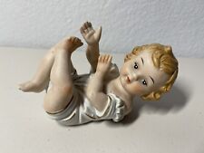Vintage Bisque Piano Baby Laying On its Back Imported by Arnart picture